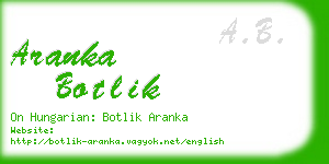 aranka botlik business card